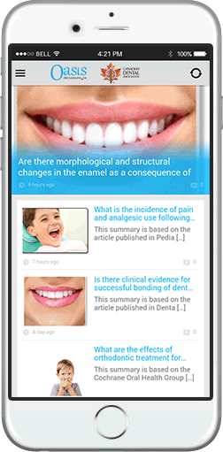 L'Association dentaire canadienne lance l'appli Oasis